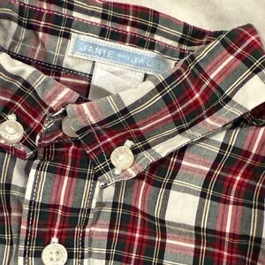 Janie and Jack Red Plaid Button-Down Shirt